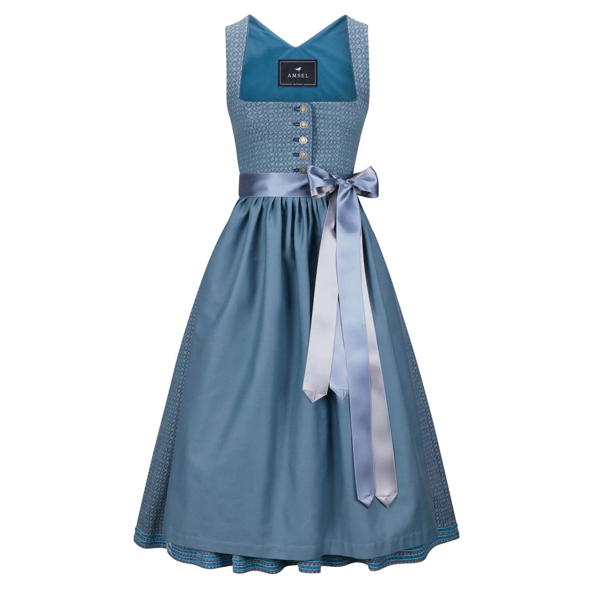 Dirndl Hermine Jeansblau (lang) - Amsel Fashion