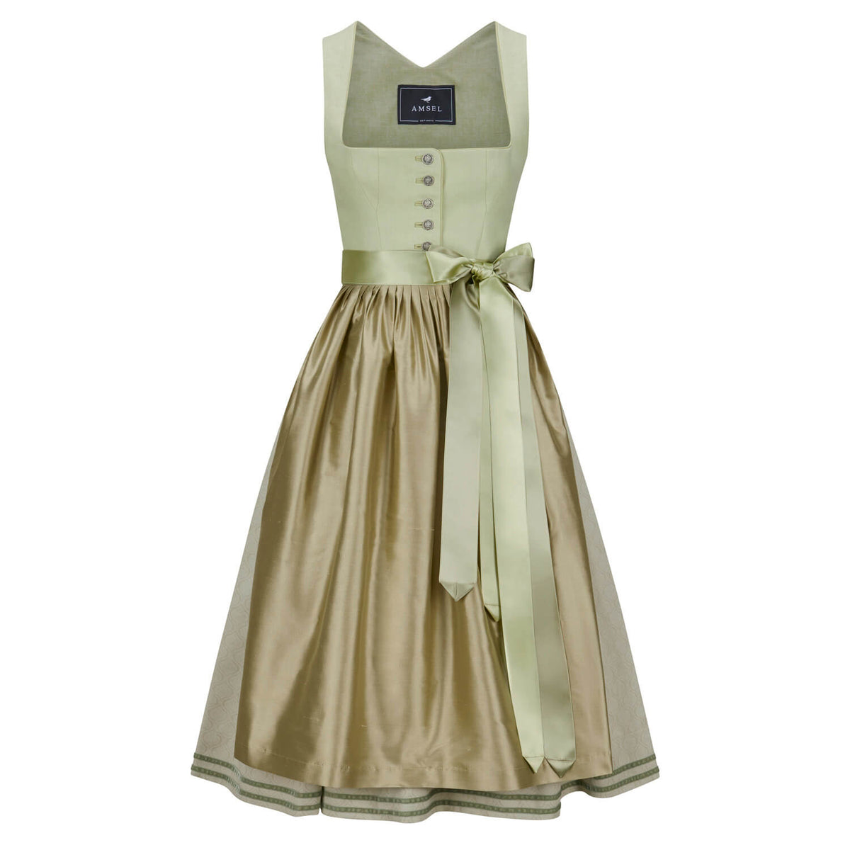 Leinendirndl Nele Lime - Amsel Fashion