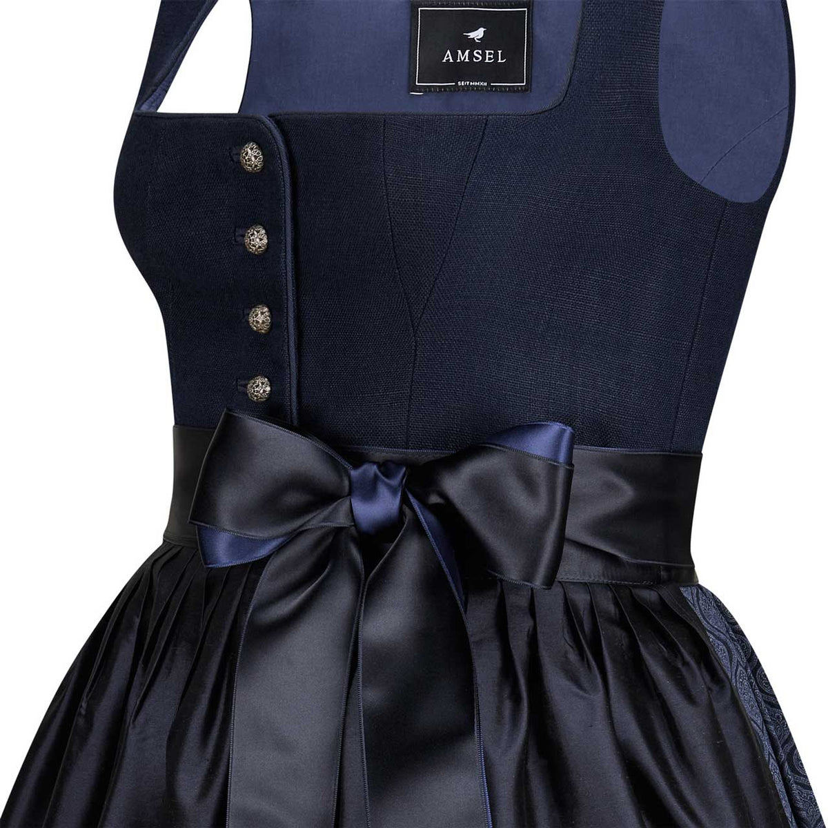 Leinendirndl Nele Navy - Amsel Fashion