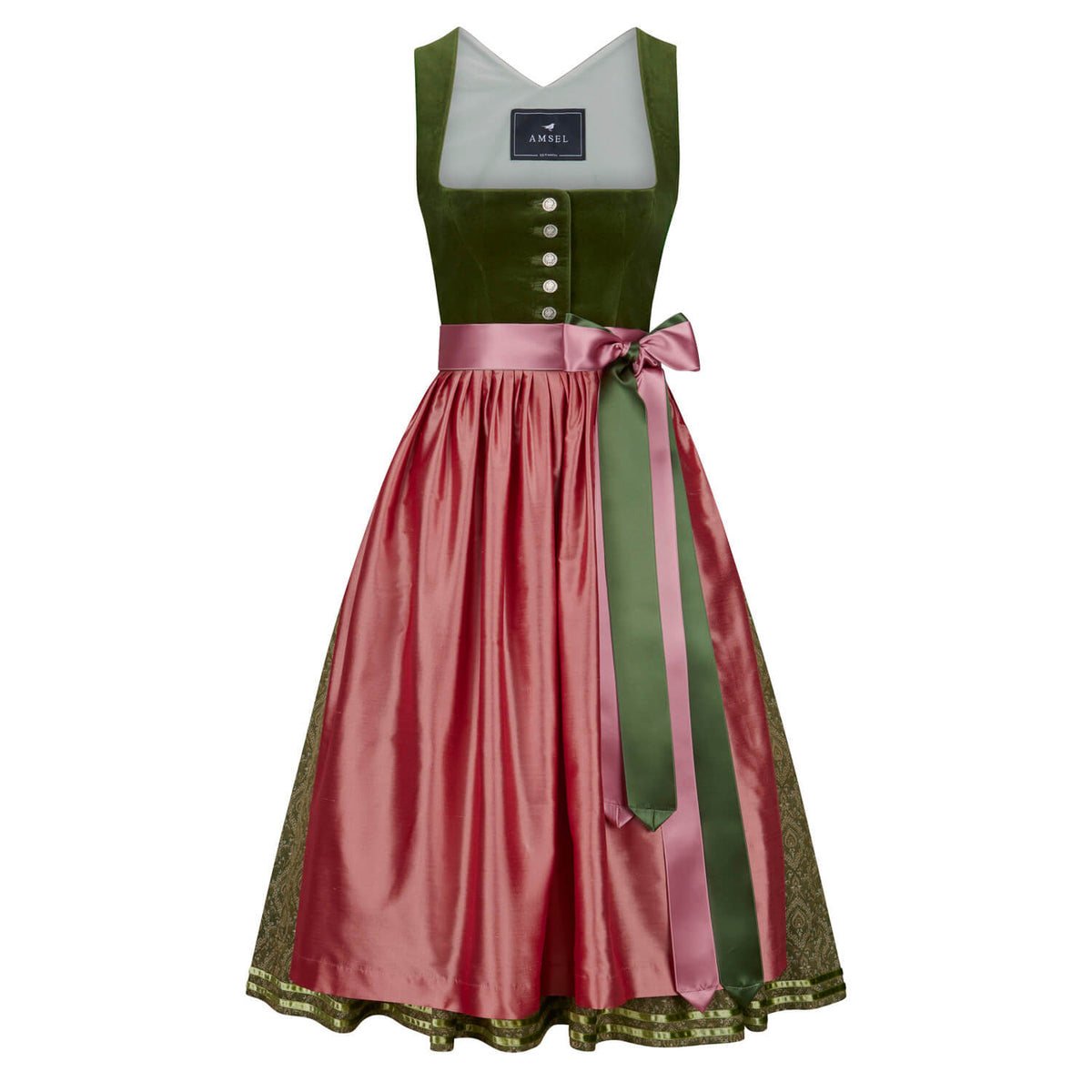 Samtdirndl Lea Oliv - Amsel Fashion