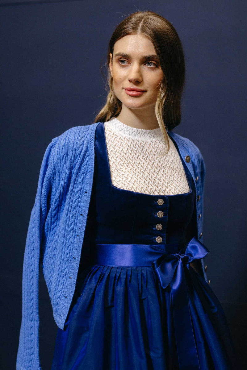 Samtdirndl Mara Blau - Amsel Fashion