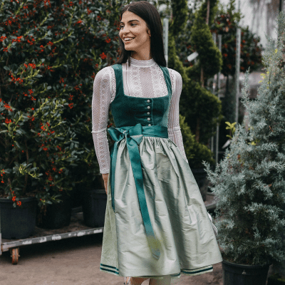 Samtdirndl Mara Mint - Amsel Fashion