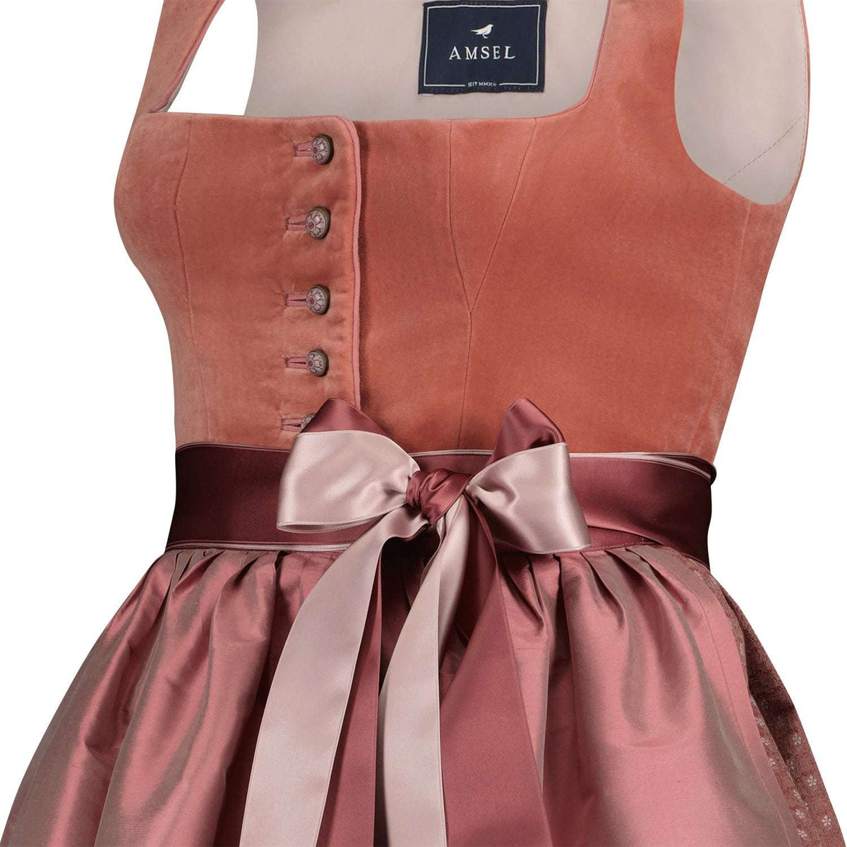 Samtdirndl Mara Peach - Amsel Fashion